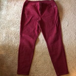 Lane Bryant Burgundy Skinny Jean